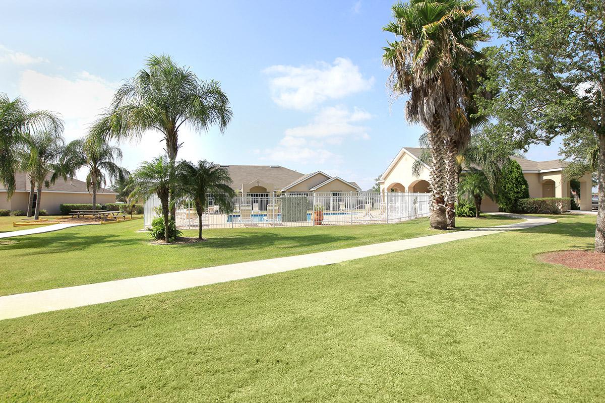 a large lawn in front of a house