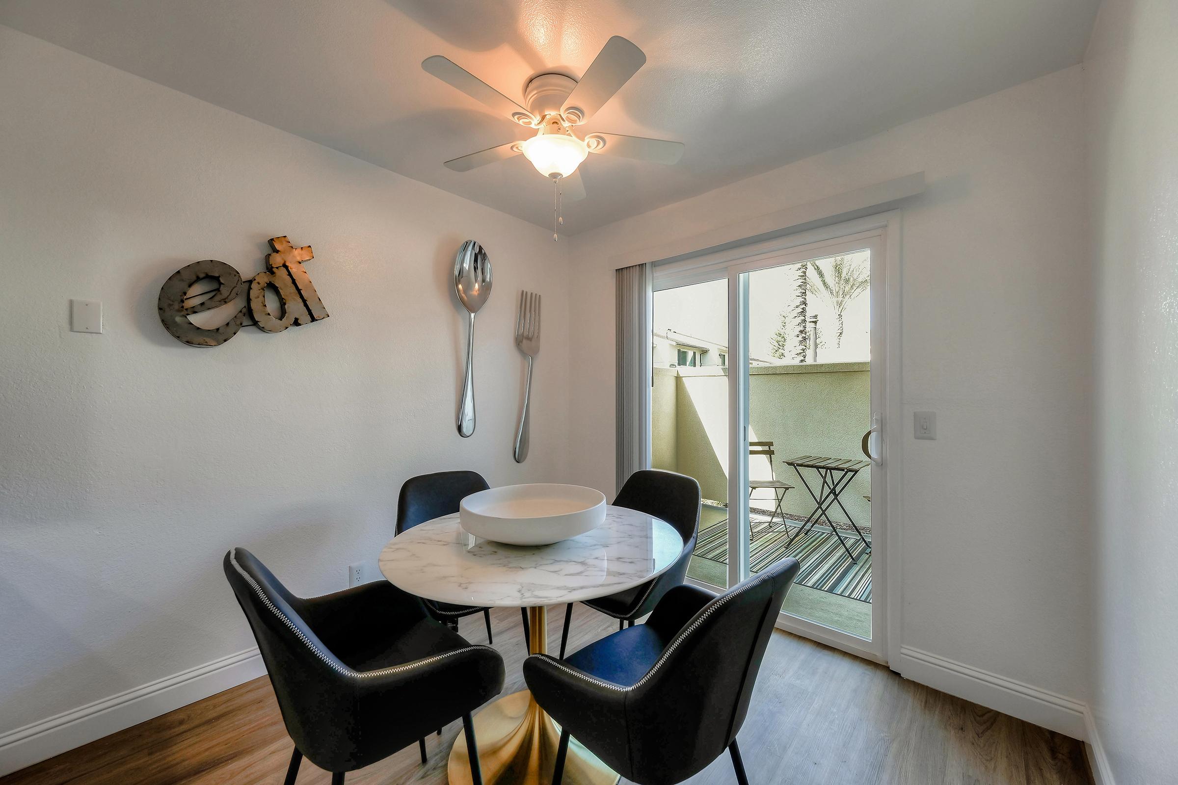 Model Dining Room with Fan