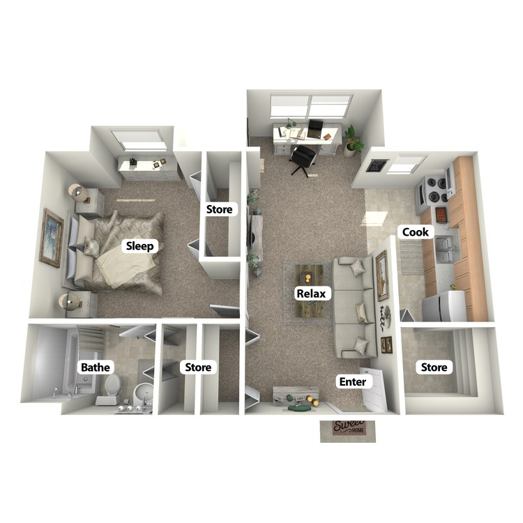 Floor plan image of Courtyard Room