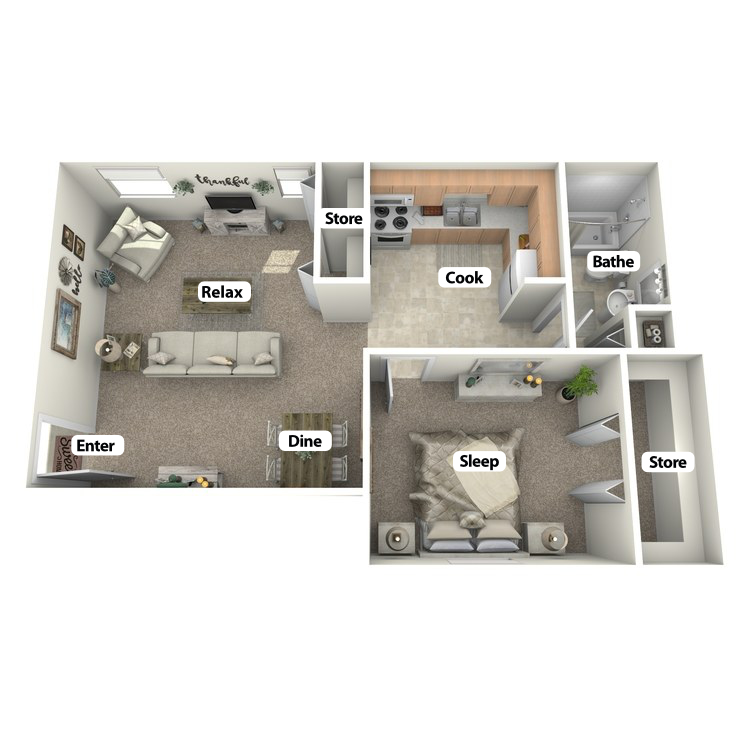Floor plan image of Garfield Room