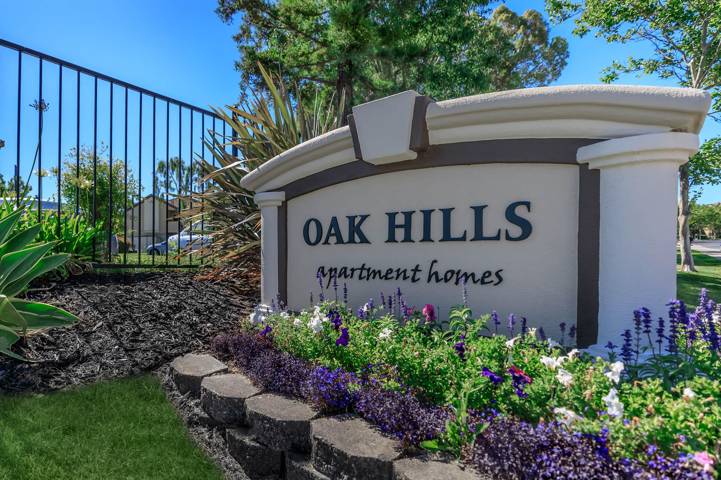 a close up of a flower garden in front of a building