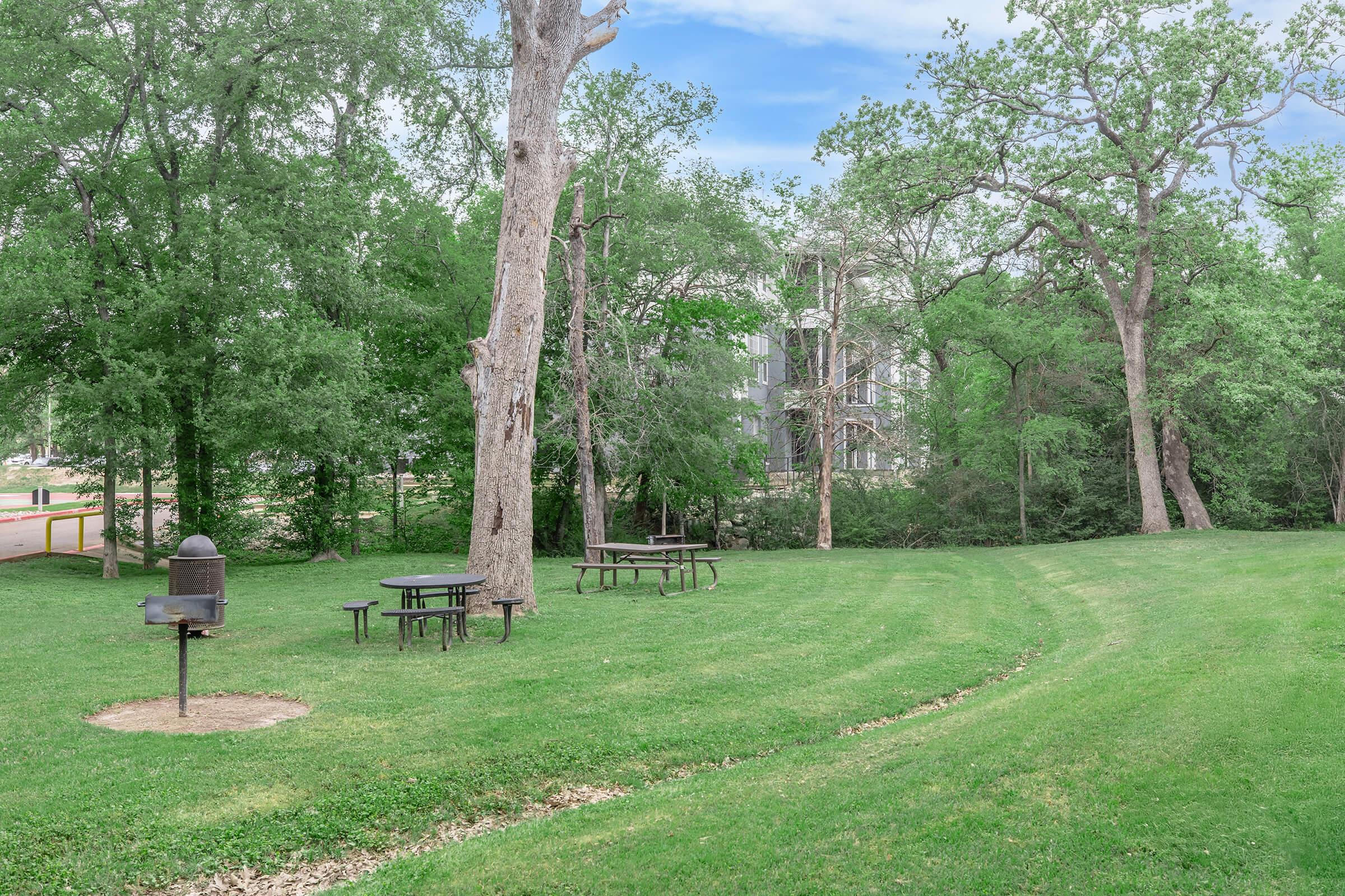 Enjoy a peaceful afternoon outdoors at our picnic area! Fire up the grill, gather around the table with friends or family, and soak in the serene, shaded surroundings—perfect for a weekend cookout or a quiet lunch in nature.