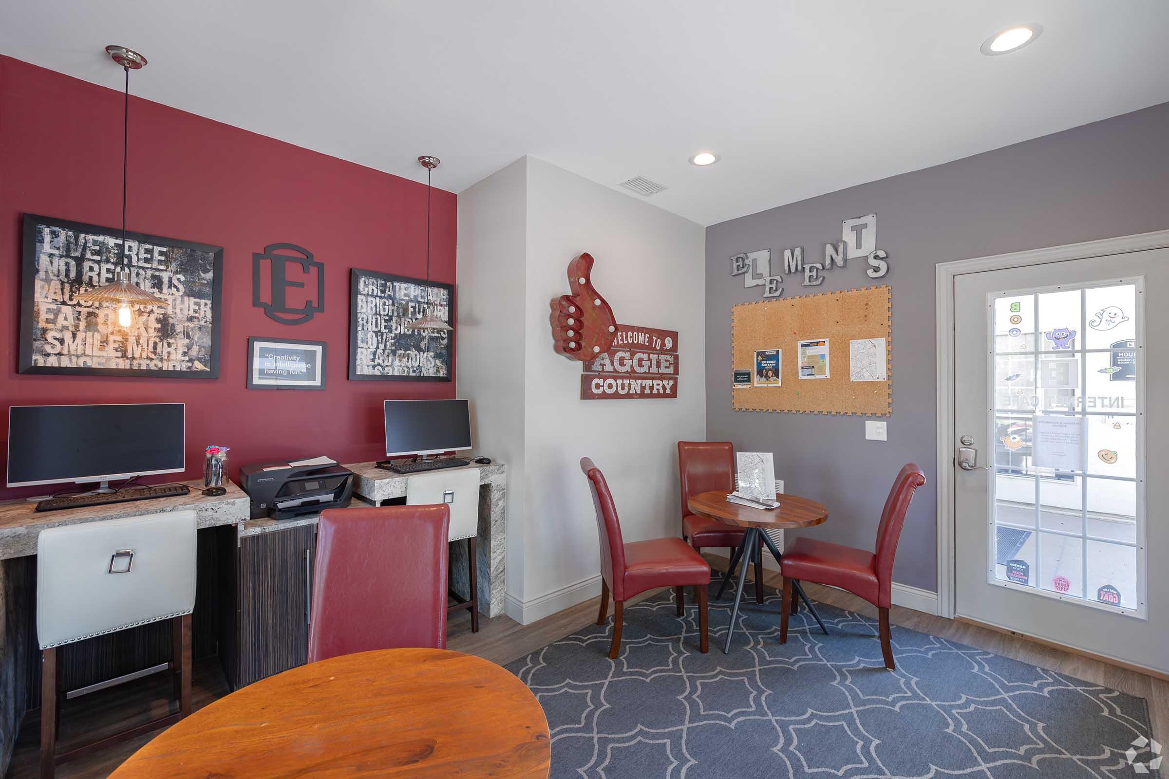Need to print a document, catch up on emails, or finish a last-minute assignment? Our resident business center is fully equipped with computers and a printer to help you stay productive and connected.”