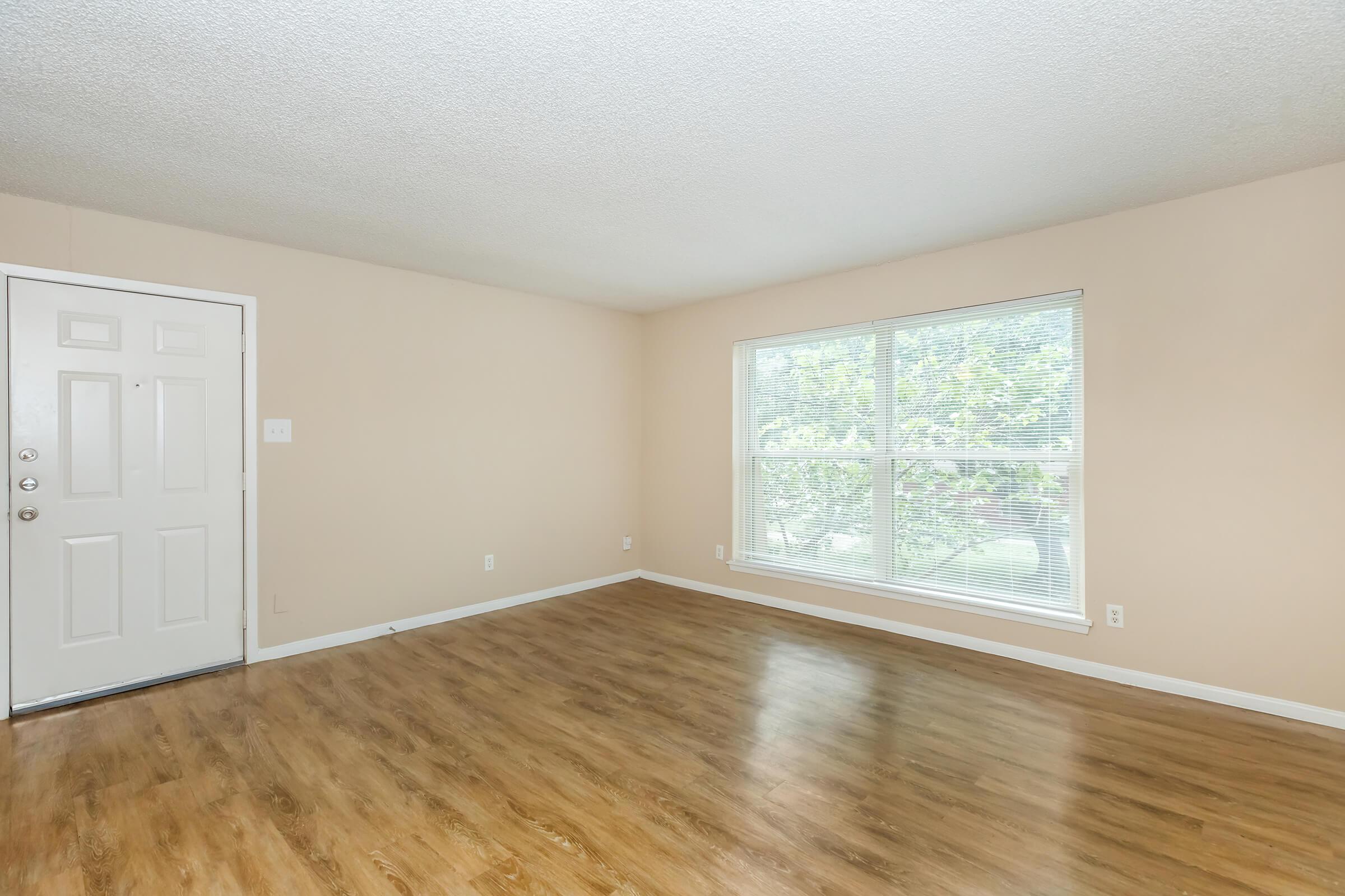 a room with a wood floor