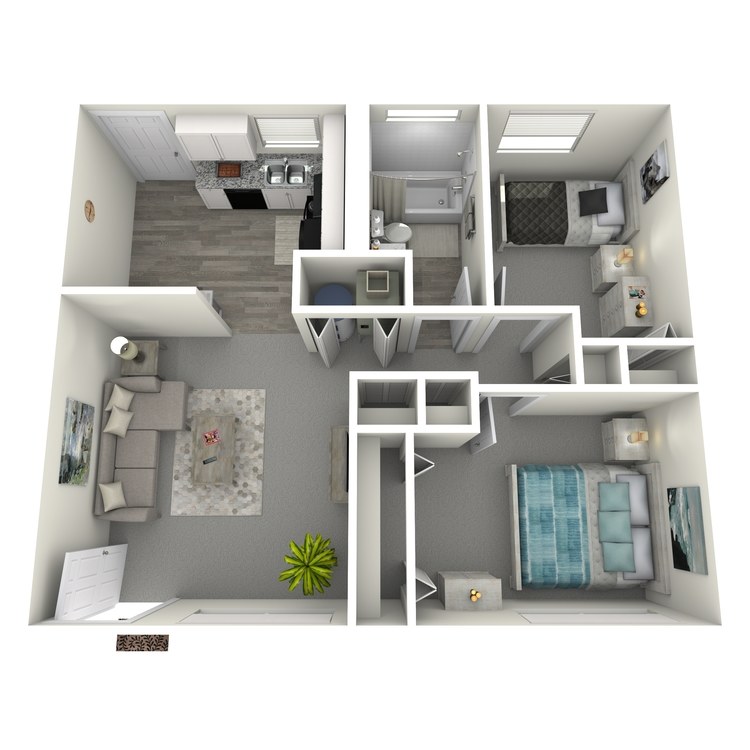 Floor plan image of 2 Bed 1 Bath