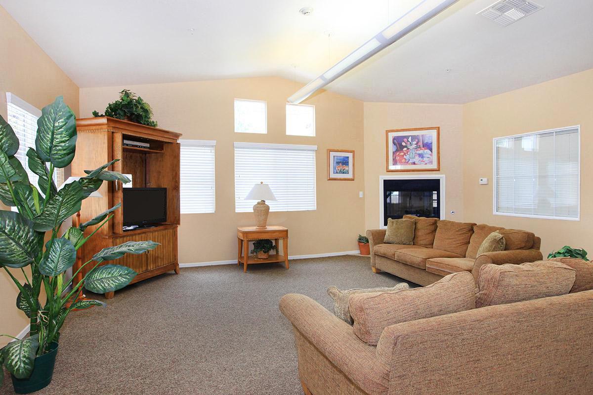 Orchard View Apartment Homes community room with couches