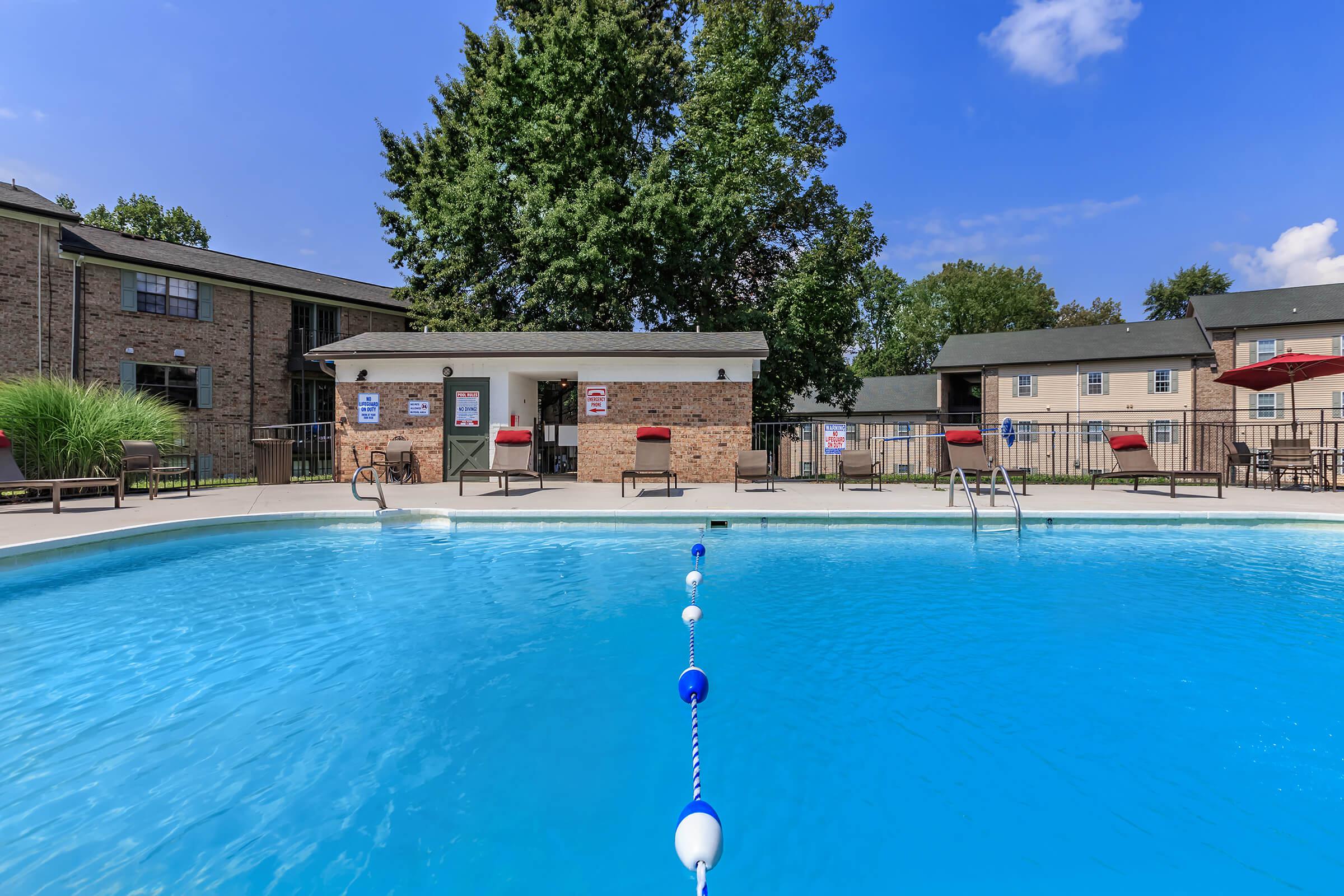 Take a dip in our shimmering swimming pool at Eagles Crest at Jack Miller in Clarksville, TN