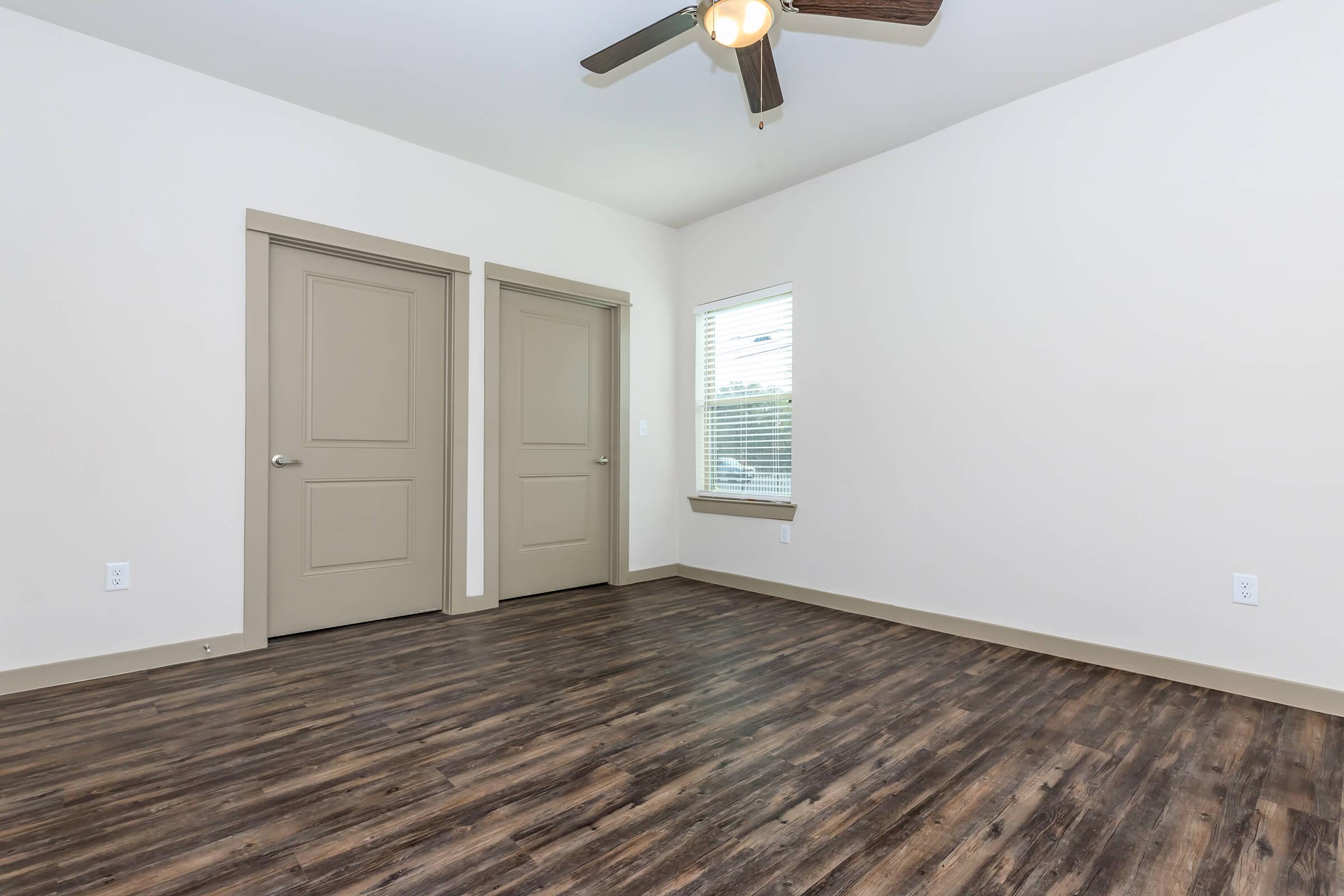 a room with a wooden floor