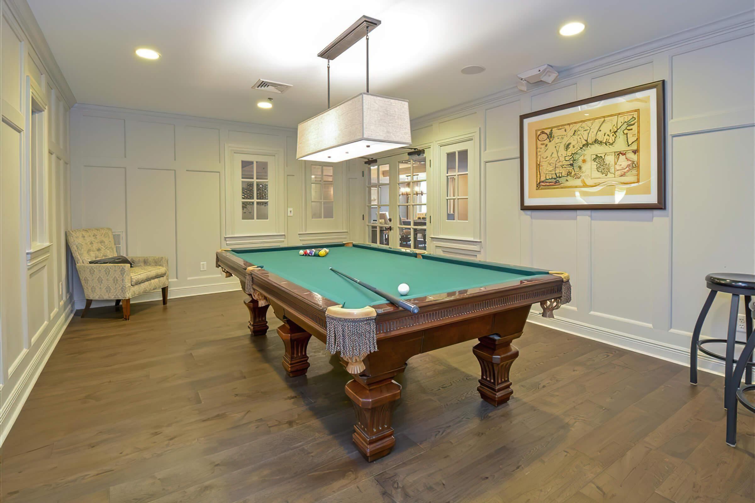 CHALLENGE NEIGHBORS TO A GAME OF BILLIARDS