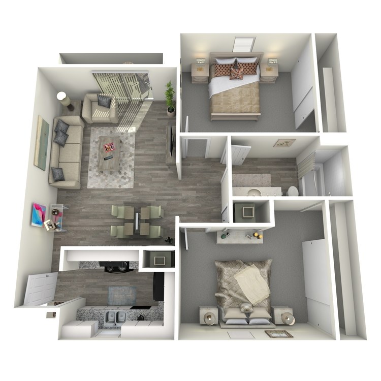 Floor plan image of 2 Bed 1 Bath