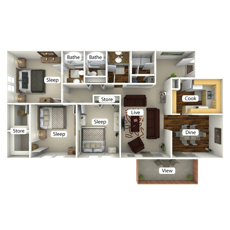 Floor plan image of The Oak