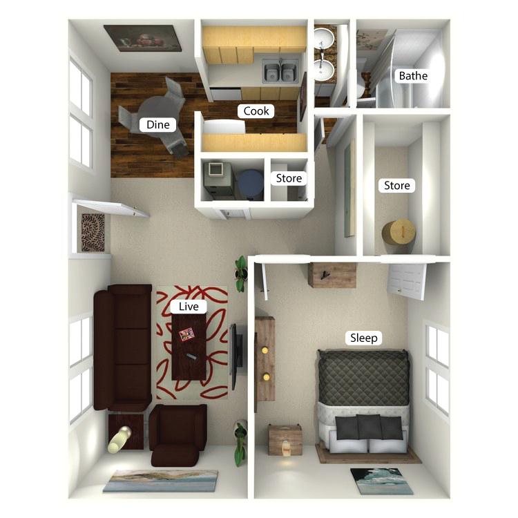 Floor plan image of The Redbud