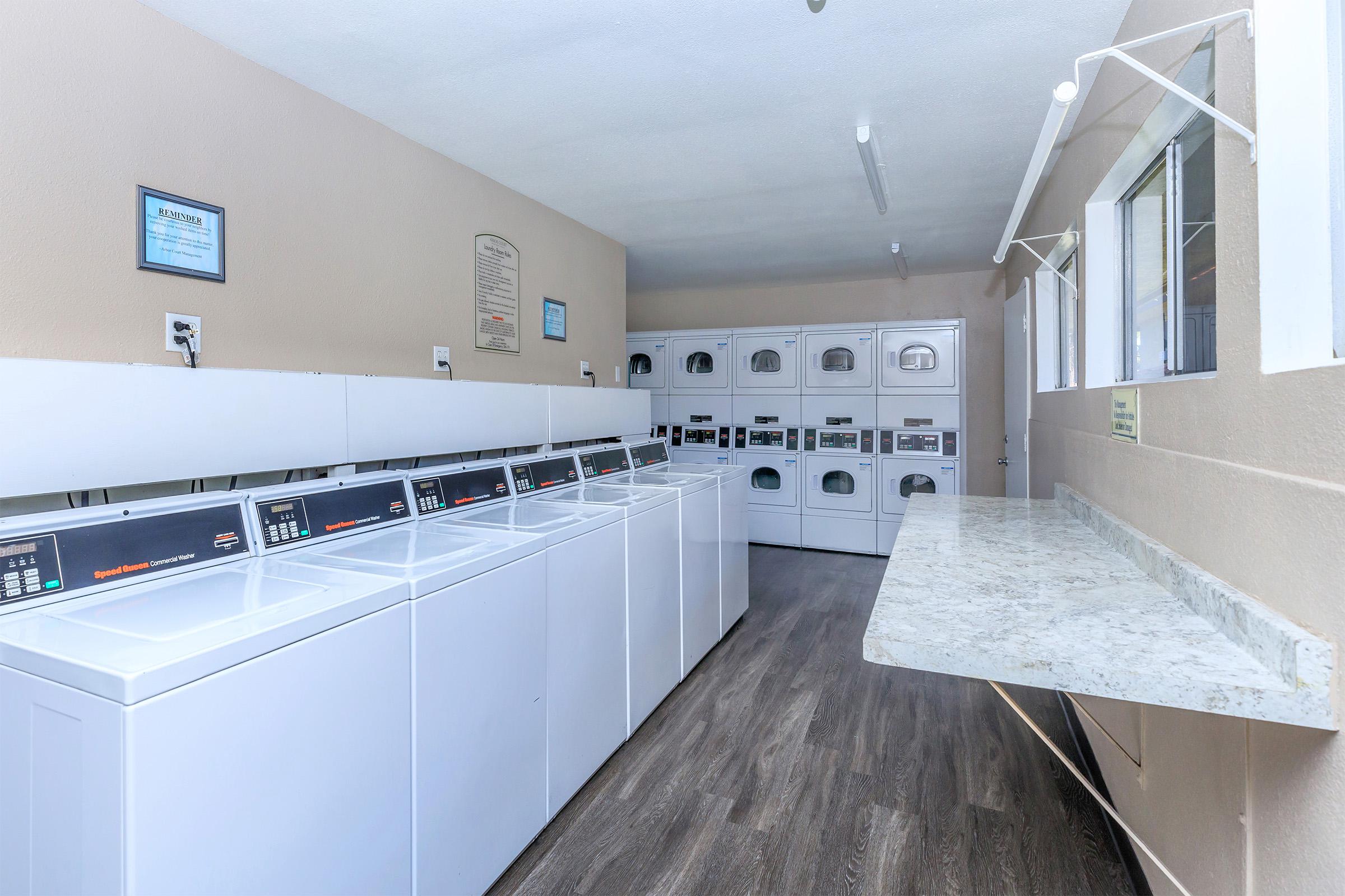 Washer and dryers in Laundry room