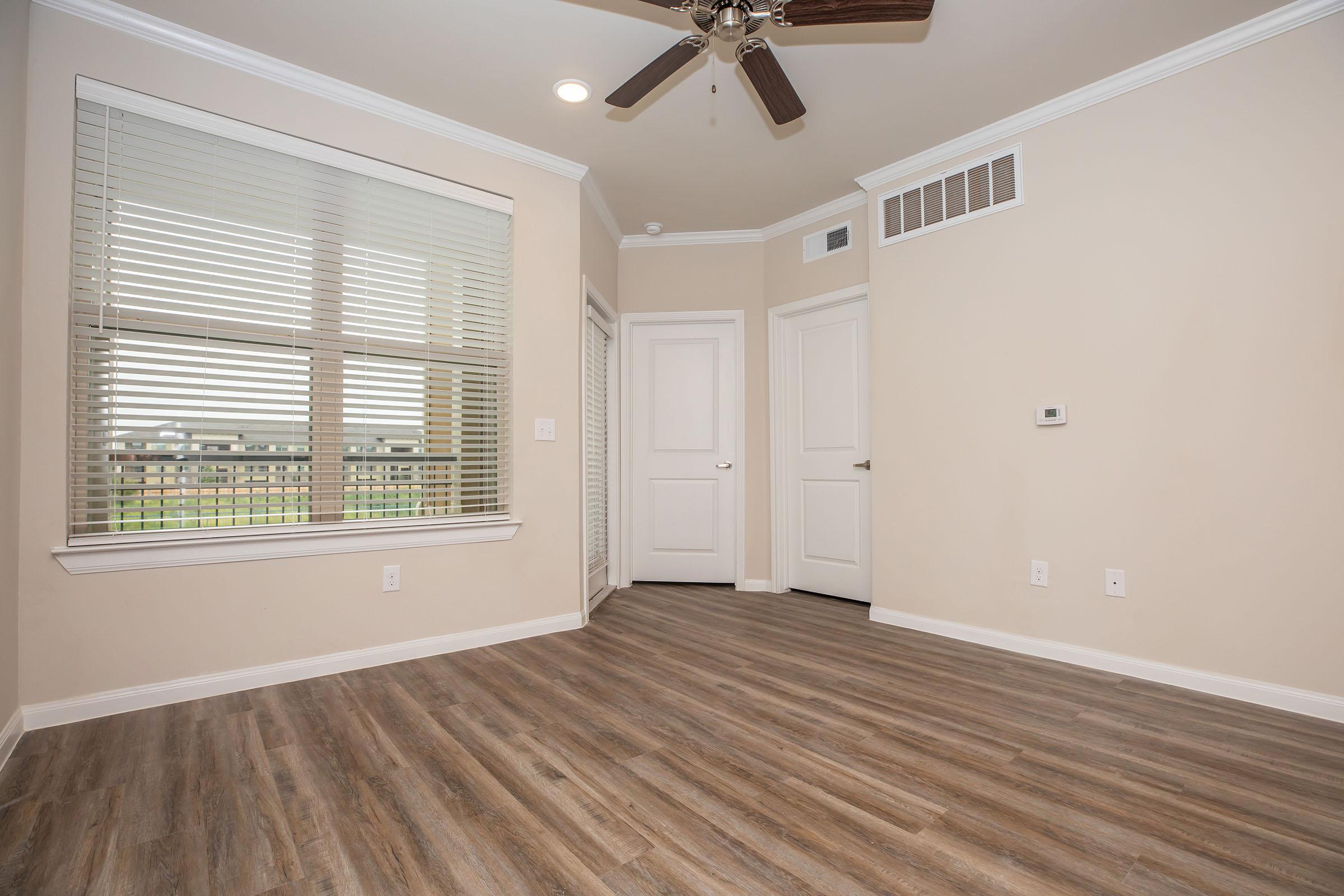 a room with a wooden floor