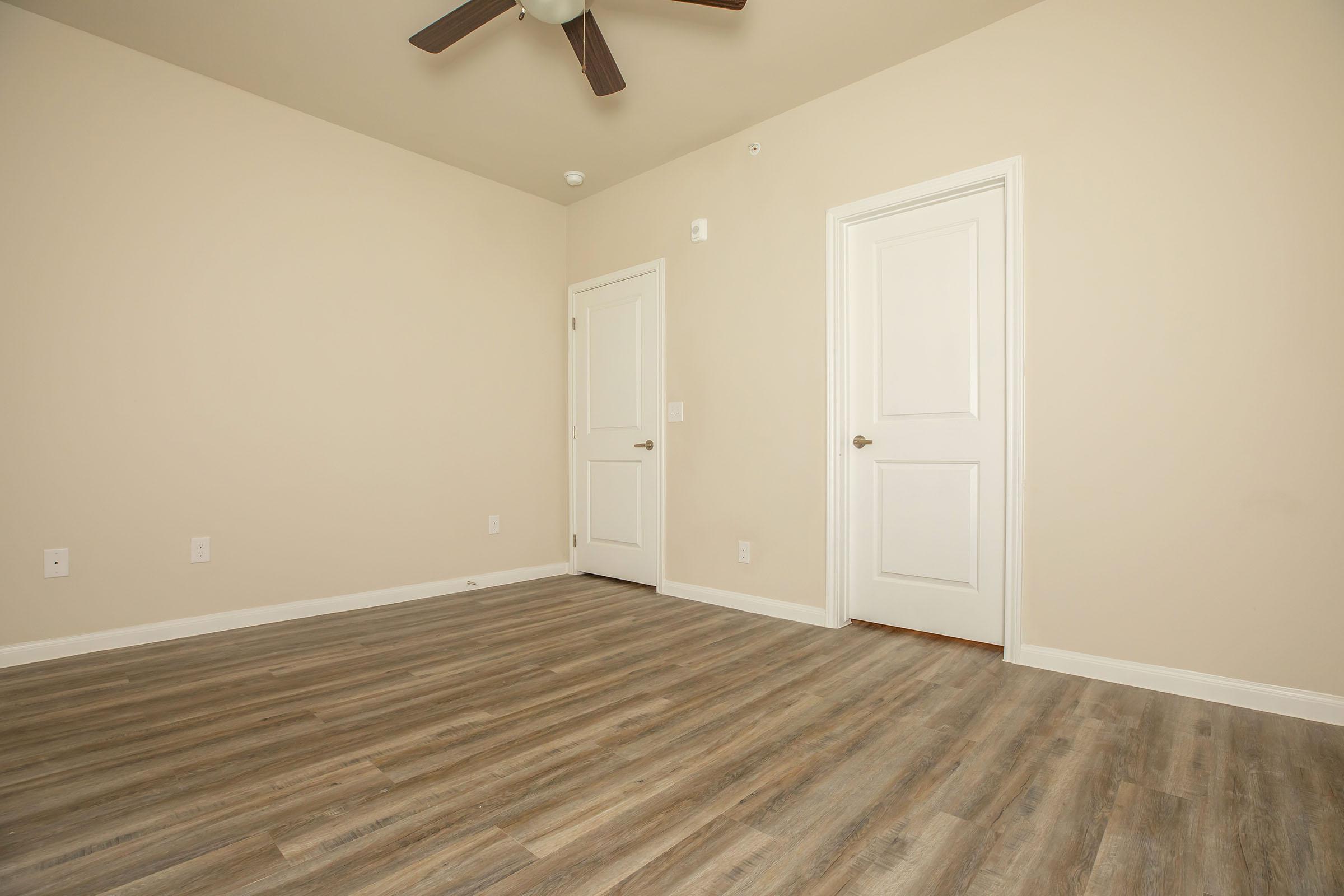 a room with a wooden floor