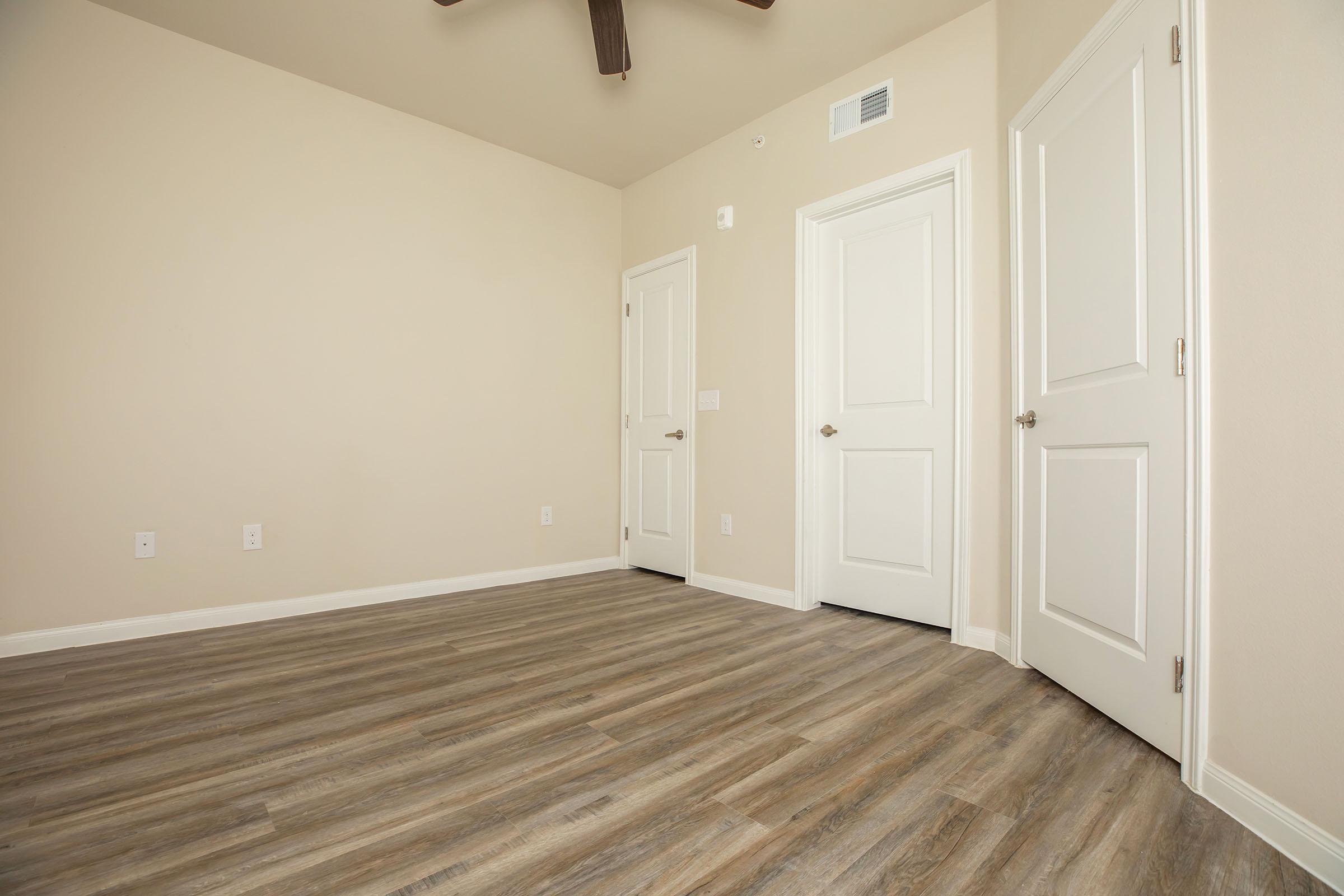 a room with a wooden floor