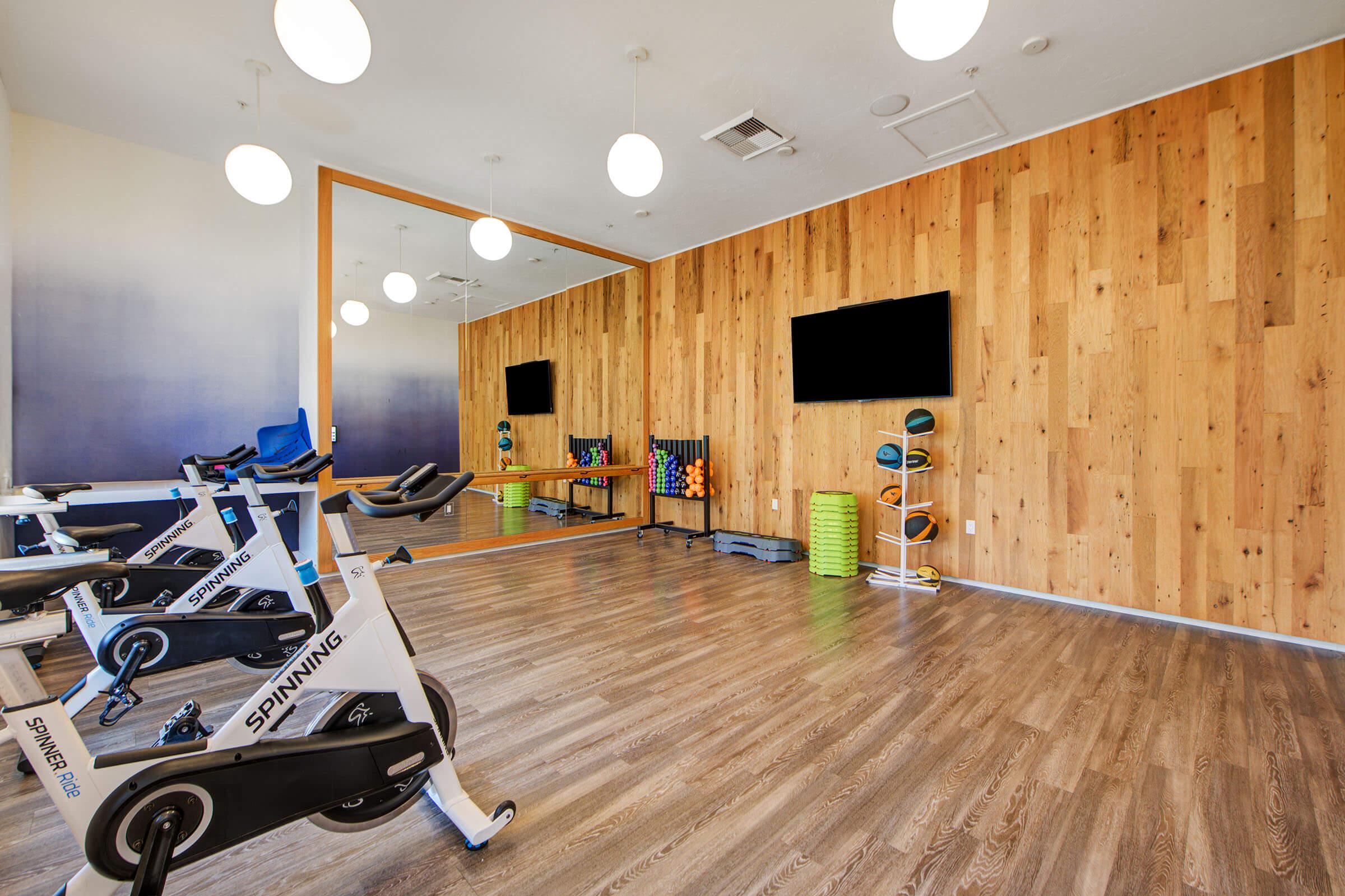 Fitness center at Rancho Cucamonga apartment complex