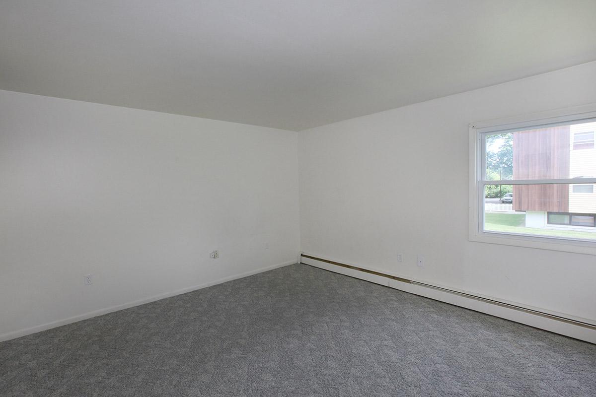 a room with a large window