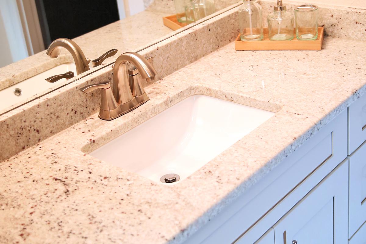 a sink and a mirror