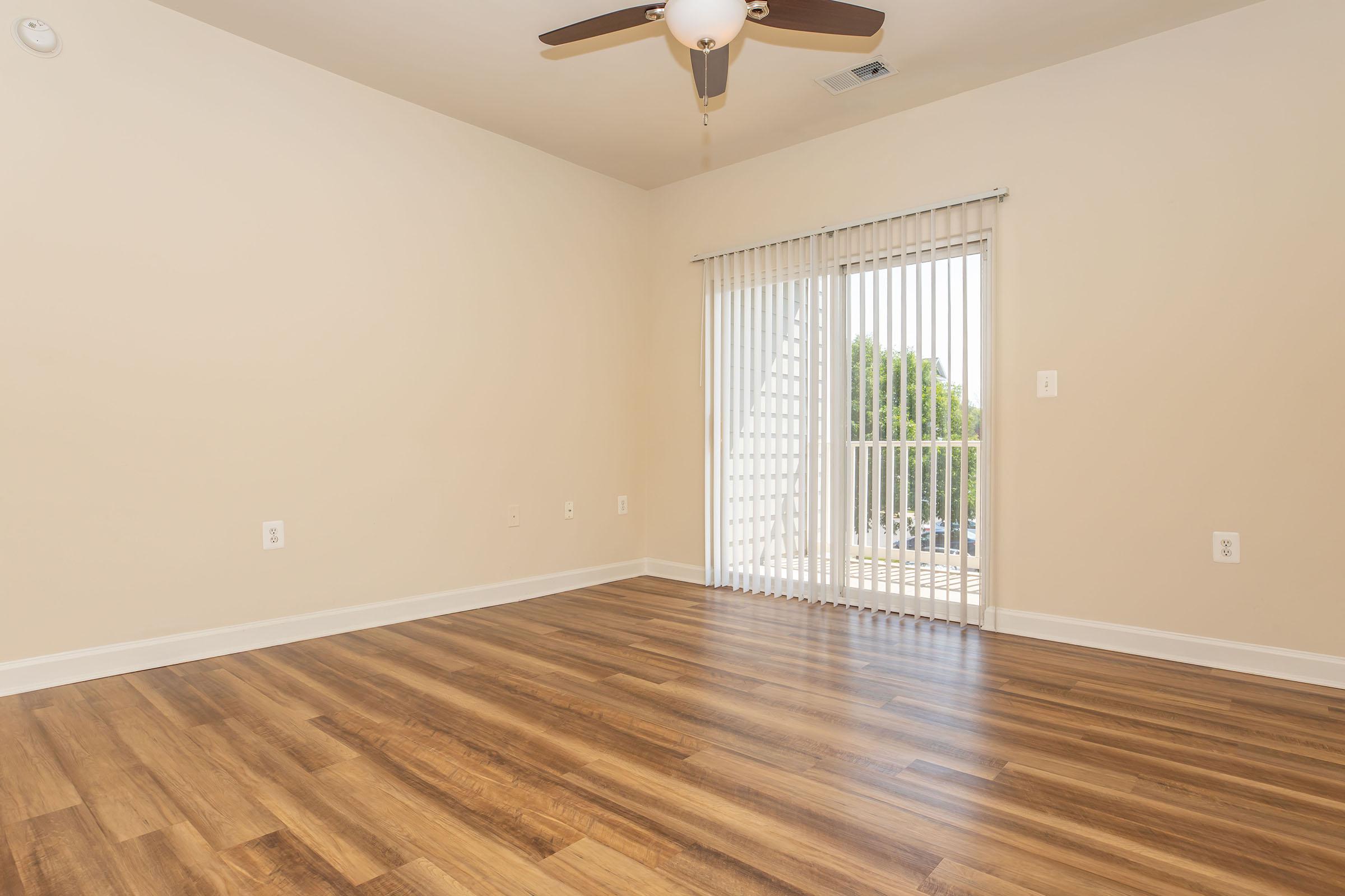 a room with a wood floor