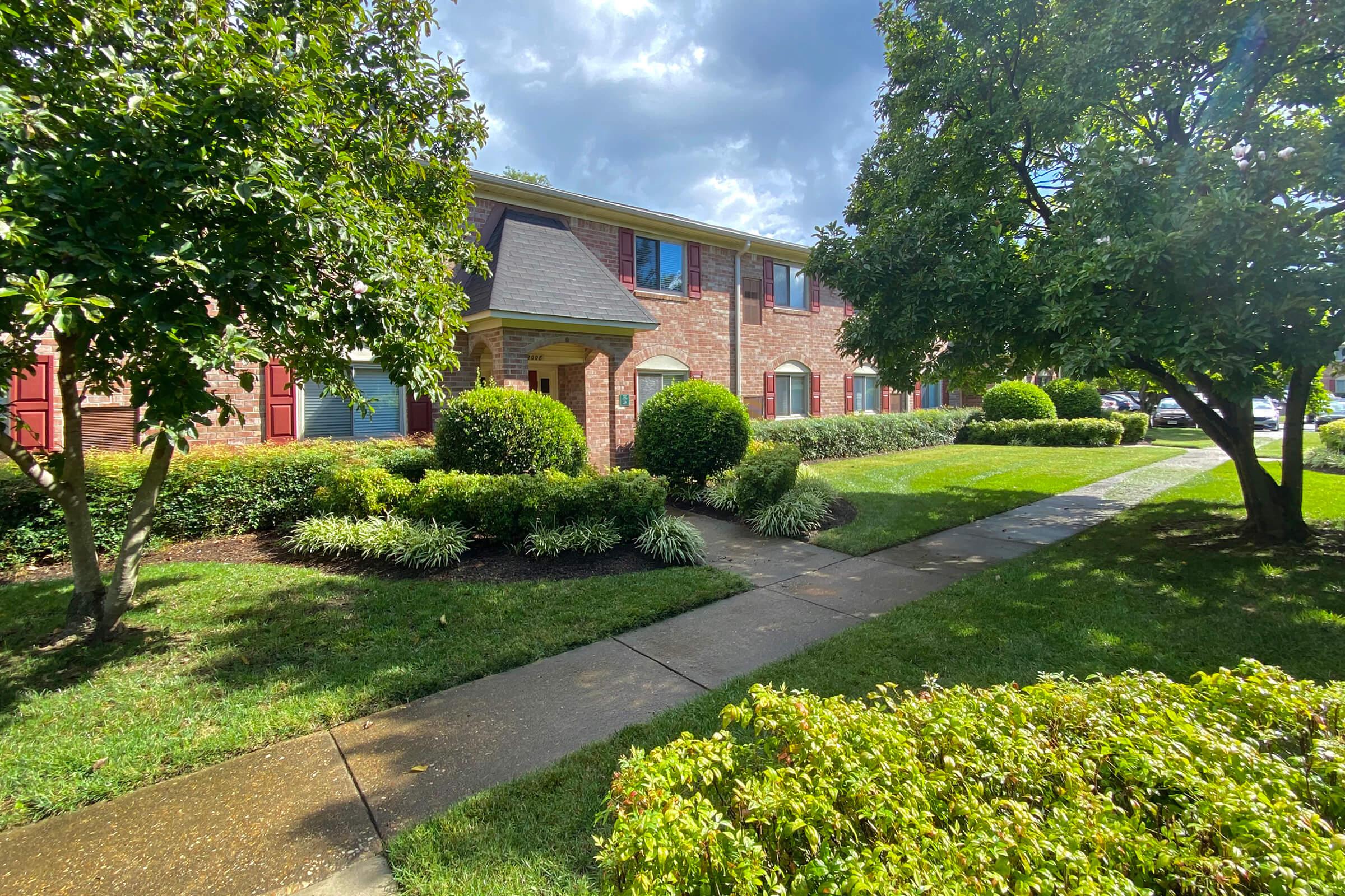 a large lawn in front of a house