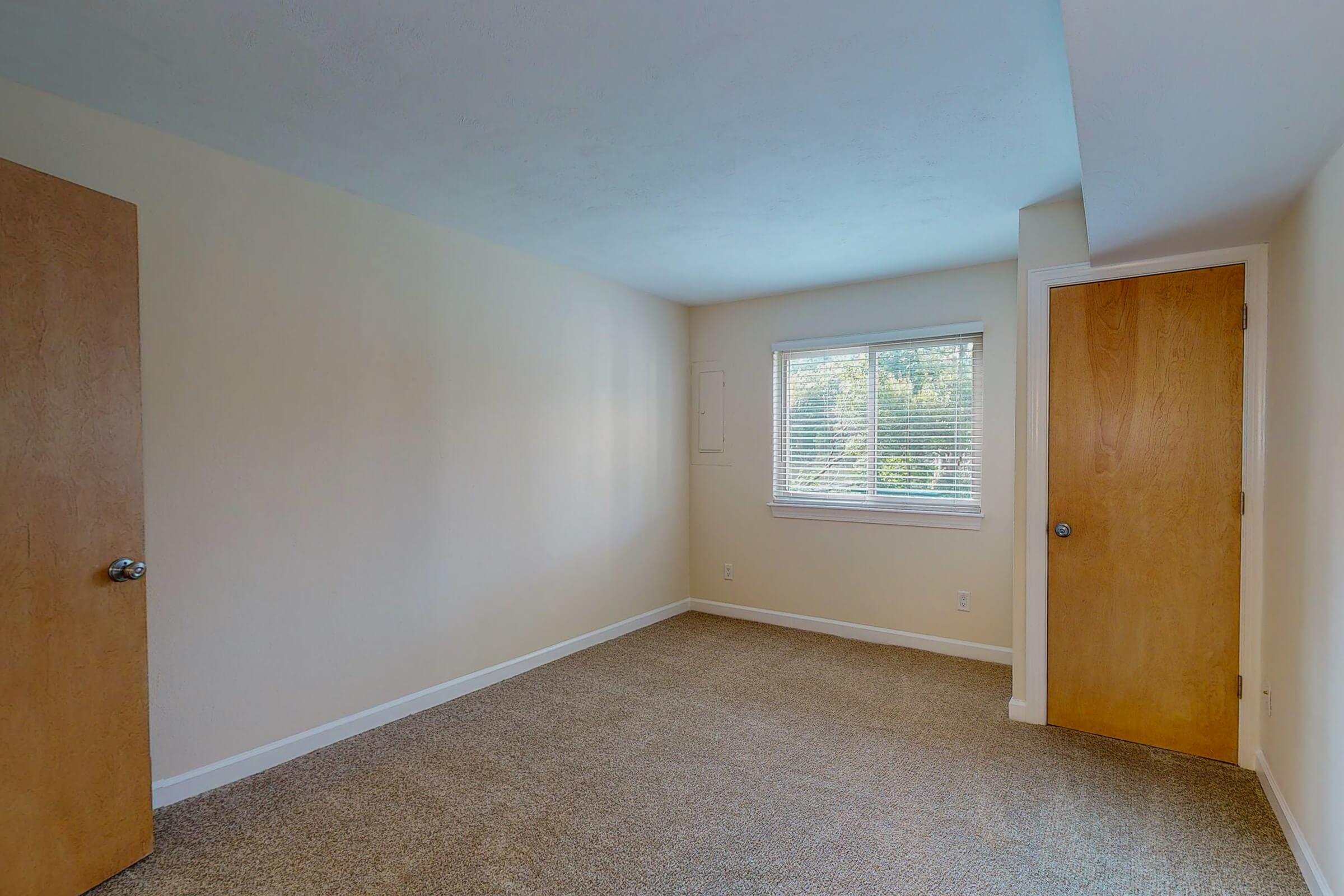 a door in a small room