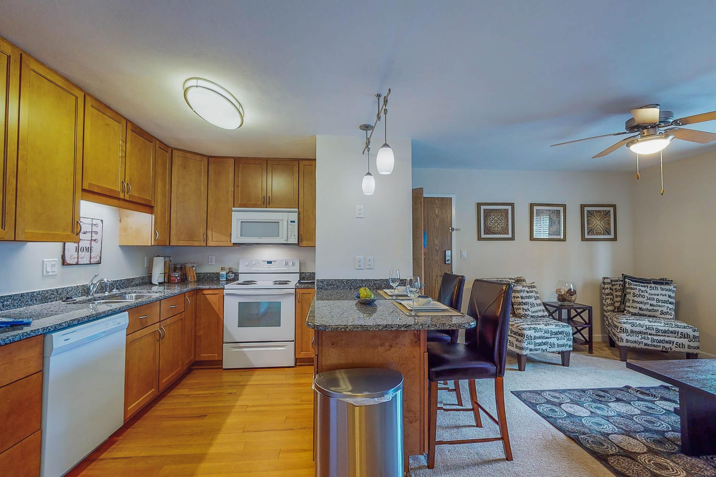 a view of a kitchen