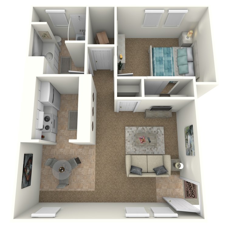 Floor plan image of 1 Bed 1 Bath