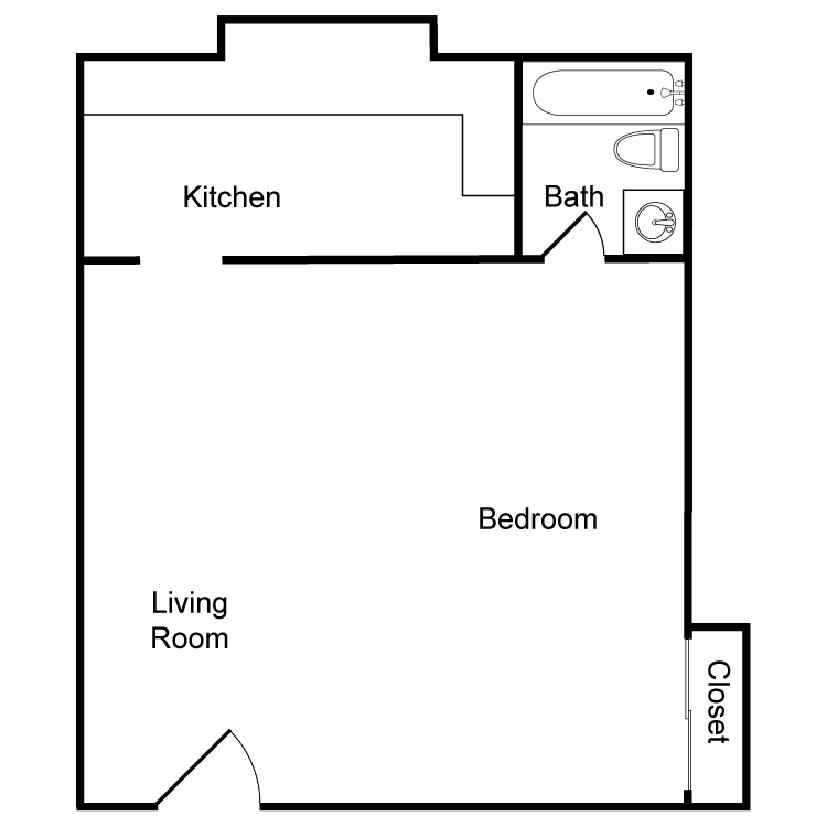 Floor plan image of Studio