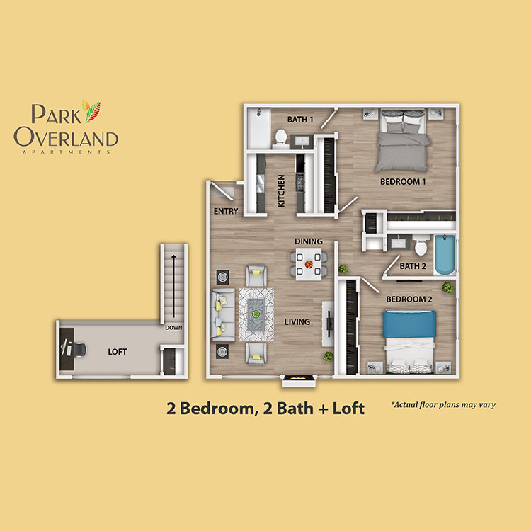 Floor plan image of 2 Bedroom + Loft