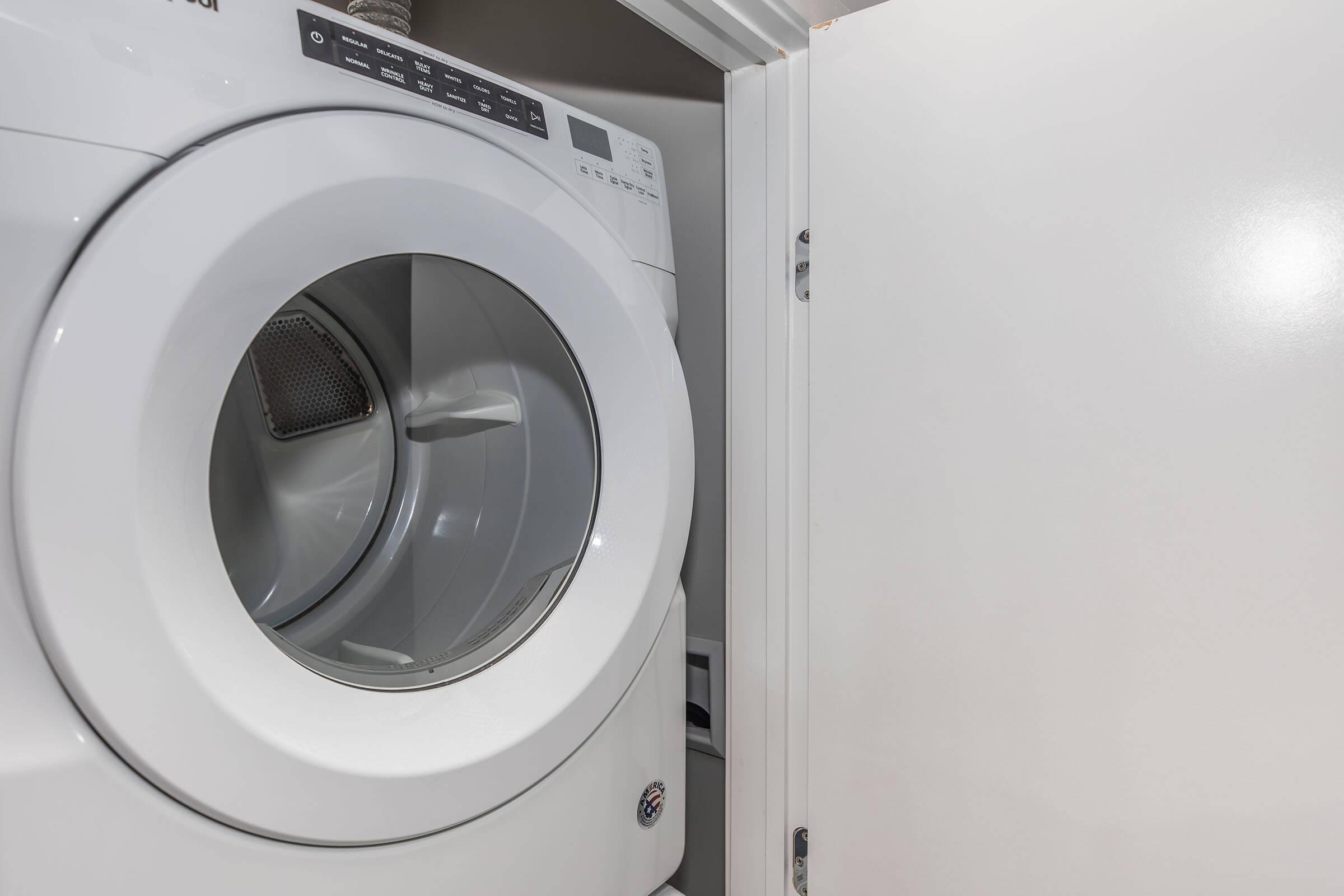 a washer in a small room