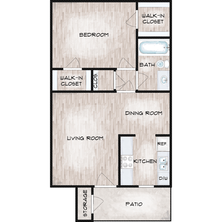 1 Bedroom Rental – 9707 Braeburn Glen Blvd, Houston, TX, 77074