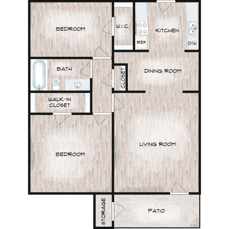 2 Bedroom Rental – 9707 Braeburn Glen Blvd, Houston, TX, 77074