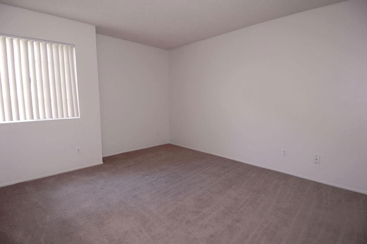 a room with white walls