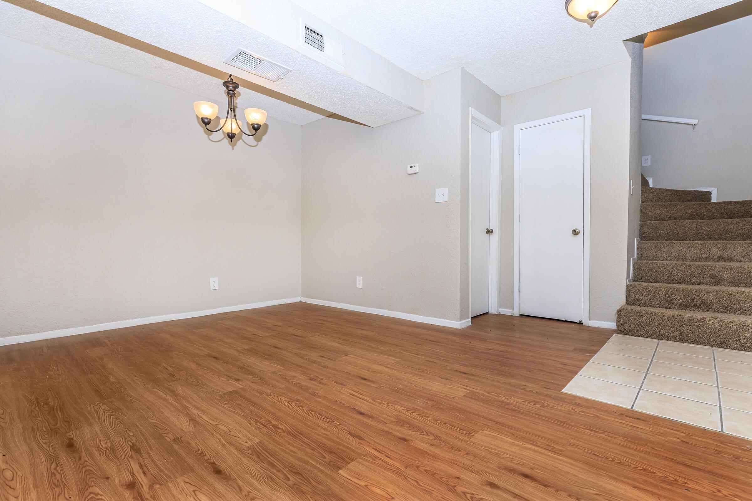 a room with a wooden floor
