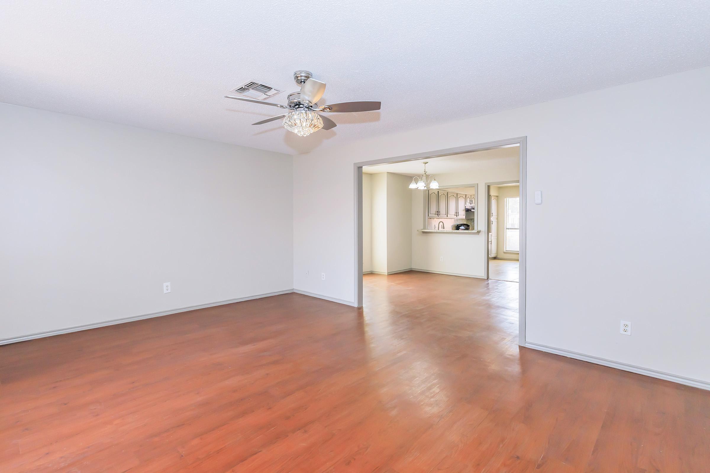 a room with a wood floor