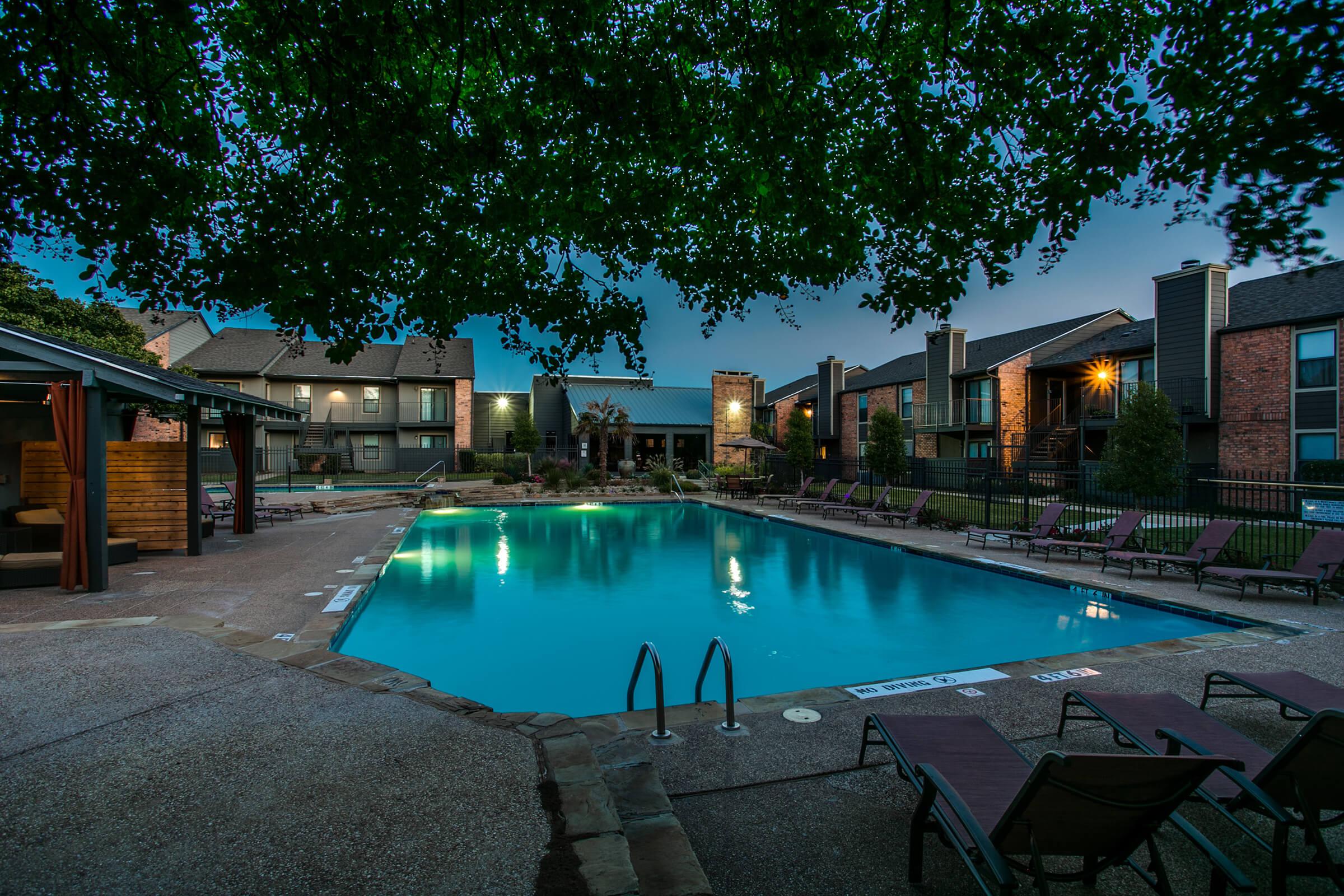 Ladera Ranch community pool at night