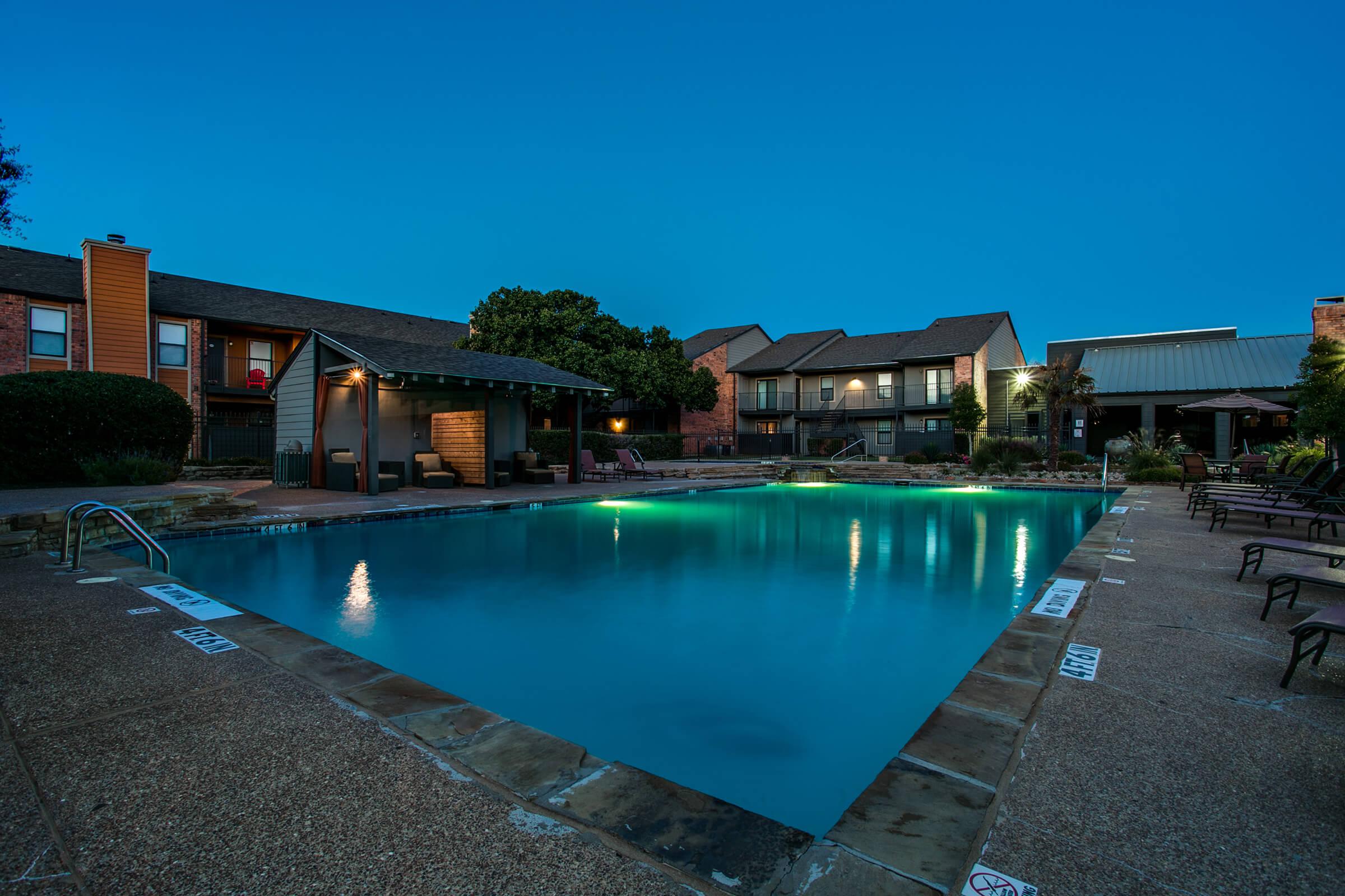 community pool at night