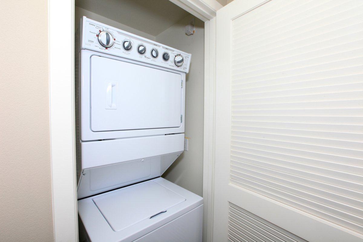 Washer and dryer in closet