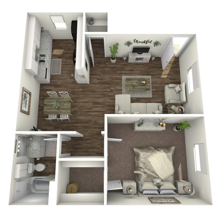Floor plan image of A2 1X1