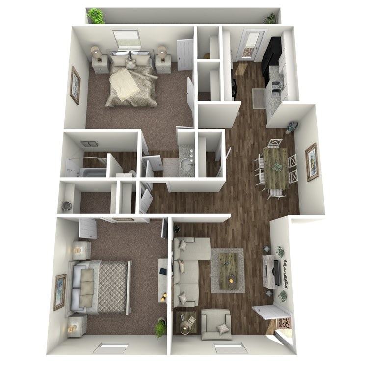 Floor plan image of B1 2x1