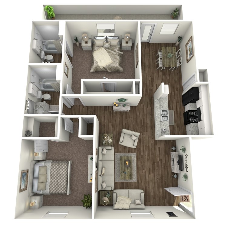 Floor plan image of B2 2X2