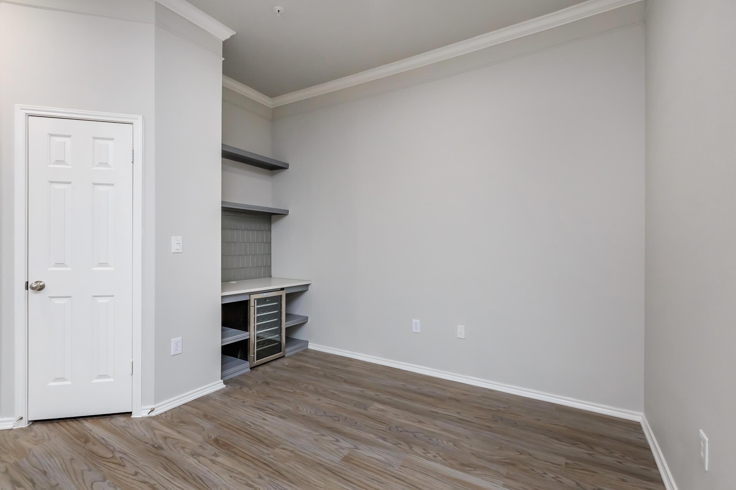 a room with a wooden floor