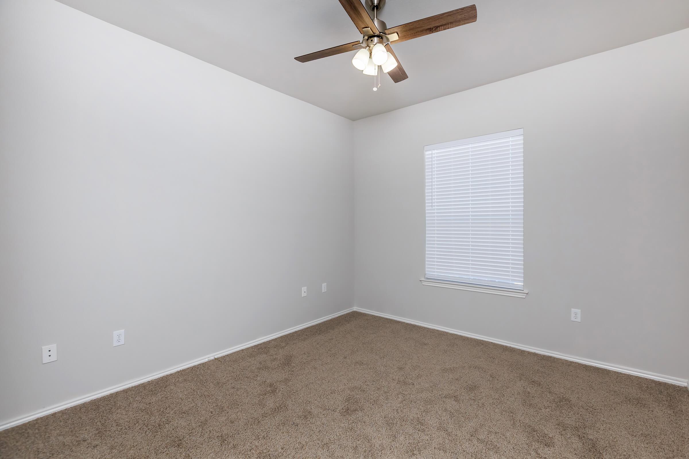 a room with white walls