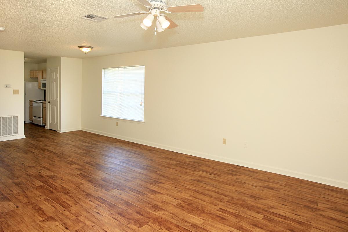 a room with a wood floor