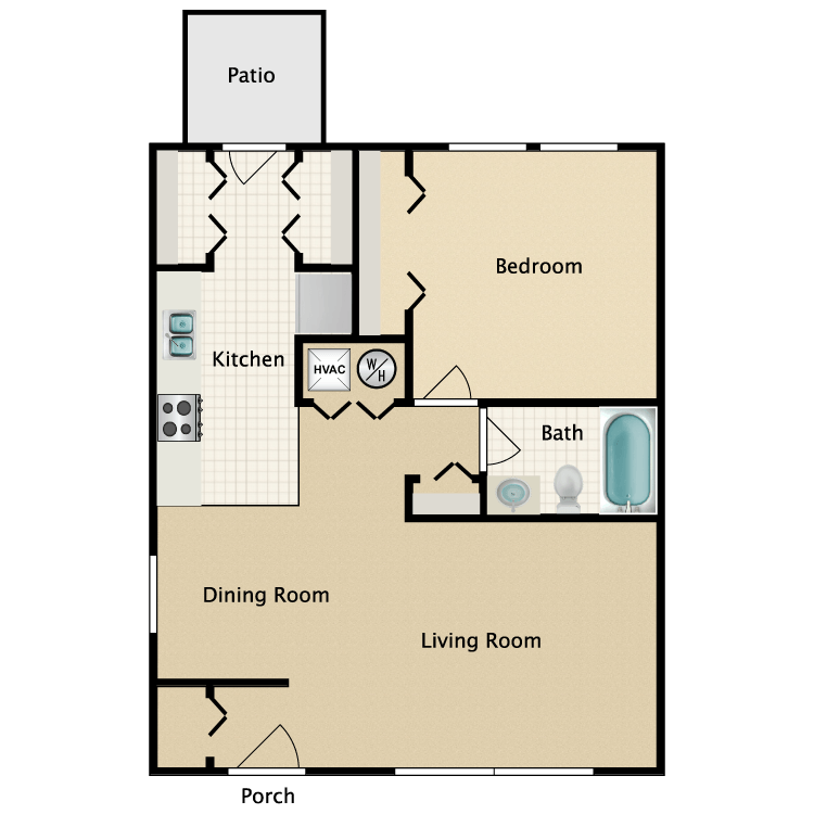 Floor plan image of 1 Bed Garden