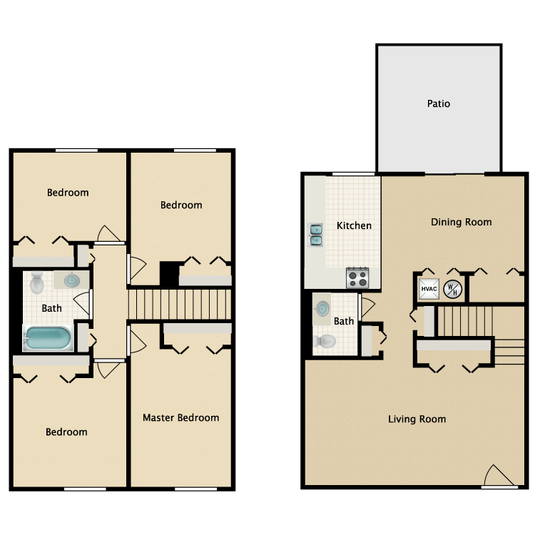 Floor plan image of 4 Bed Townhome
