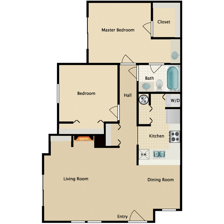 Floor plan image of 2 Bed Flat