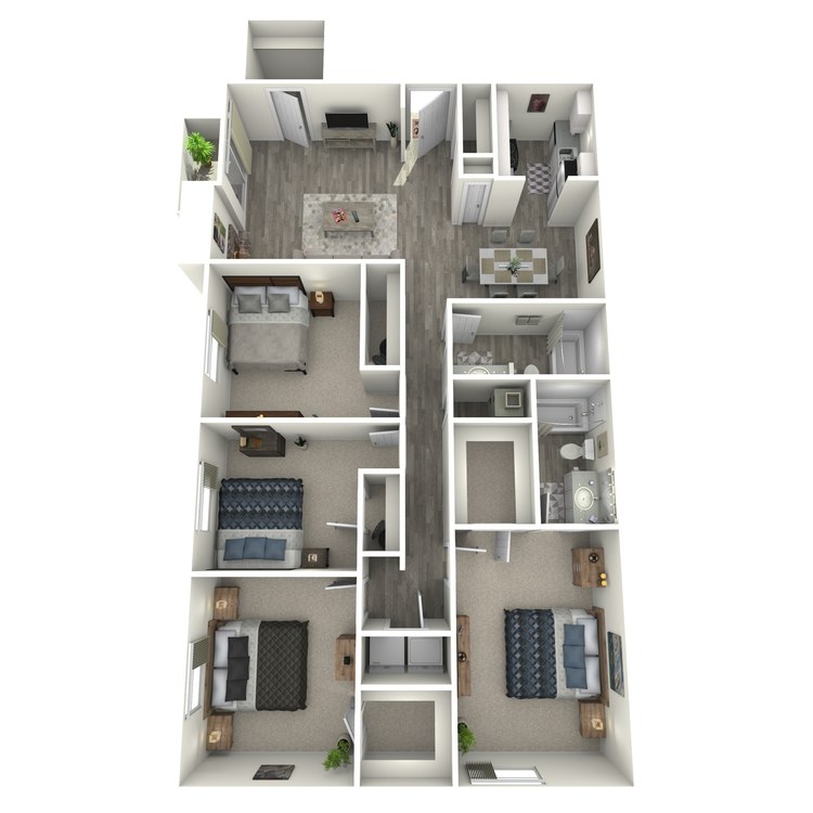 Floor plan image of 4 Bed 2 Bath