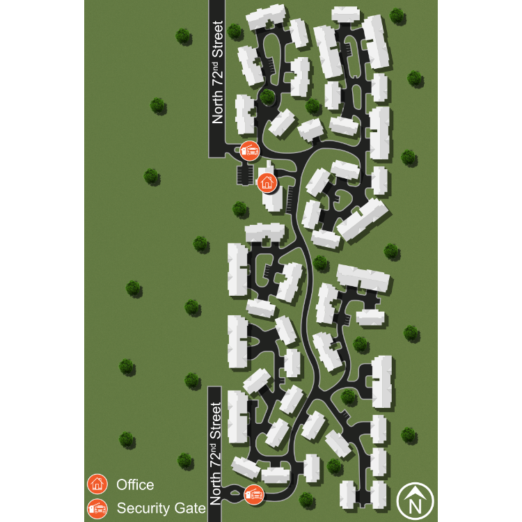 If you have a question regarding the relative location of an apartment home, please give us a call.